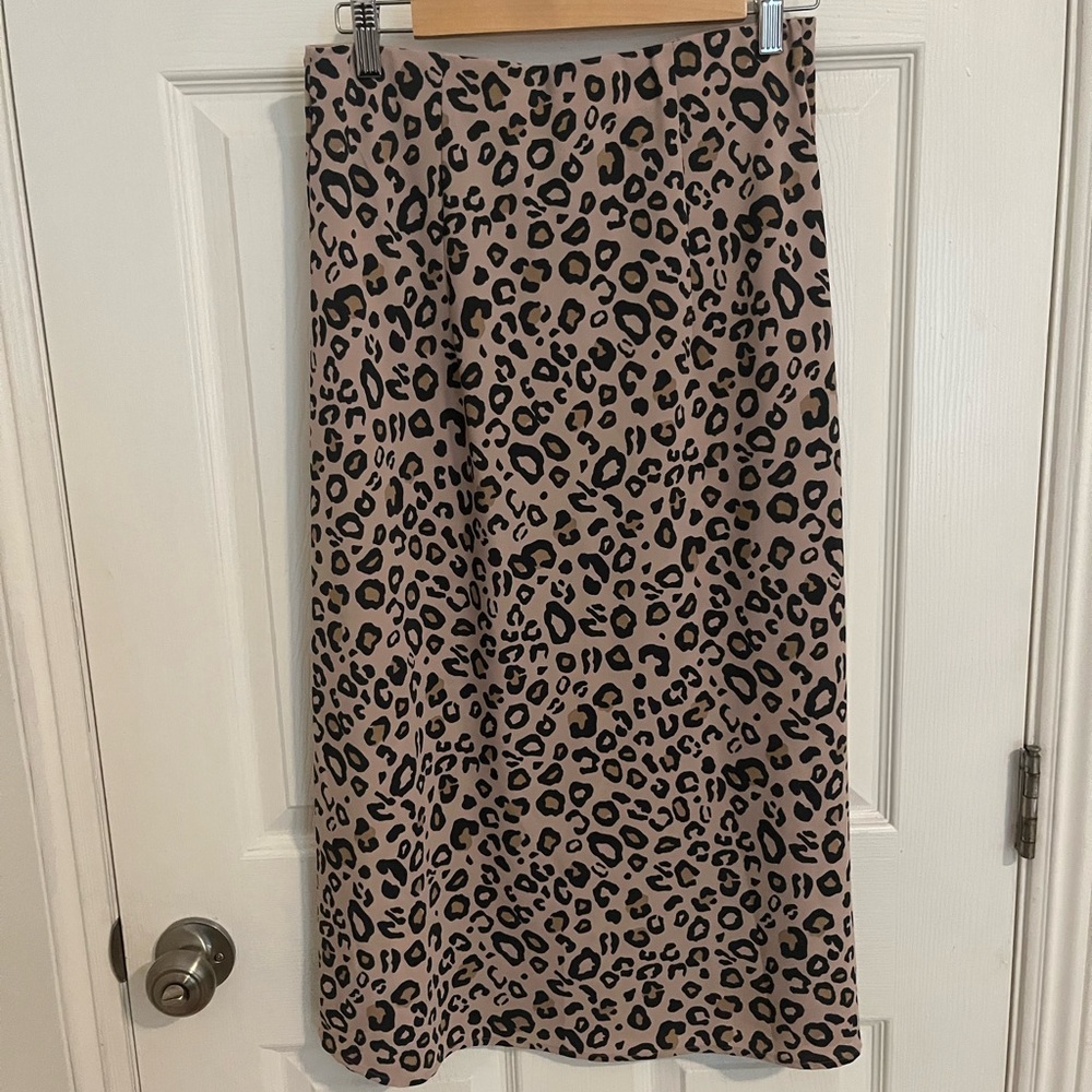 Sanctuary Animal Print Midi Skirt - Black and Tan